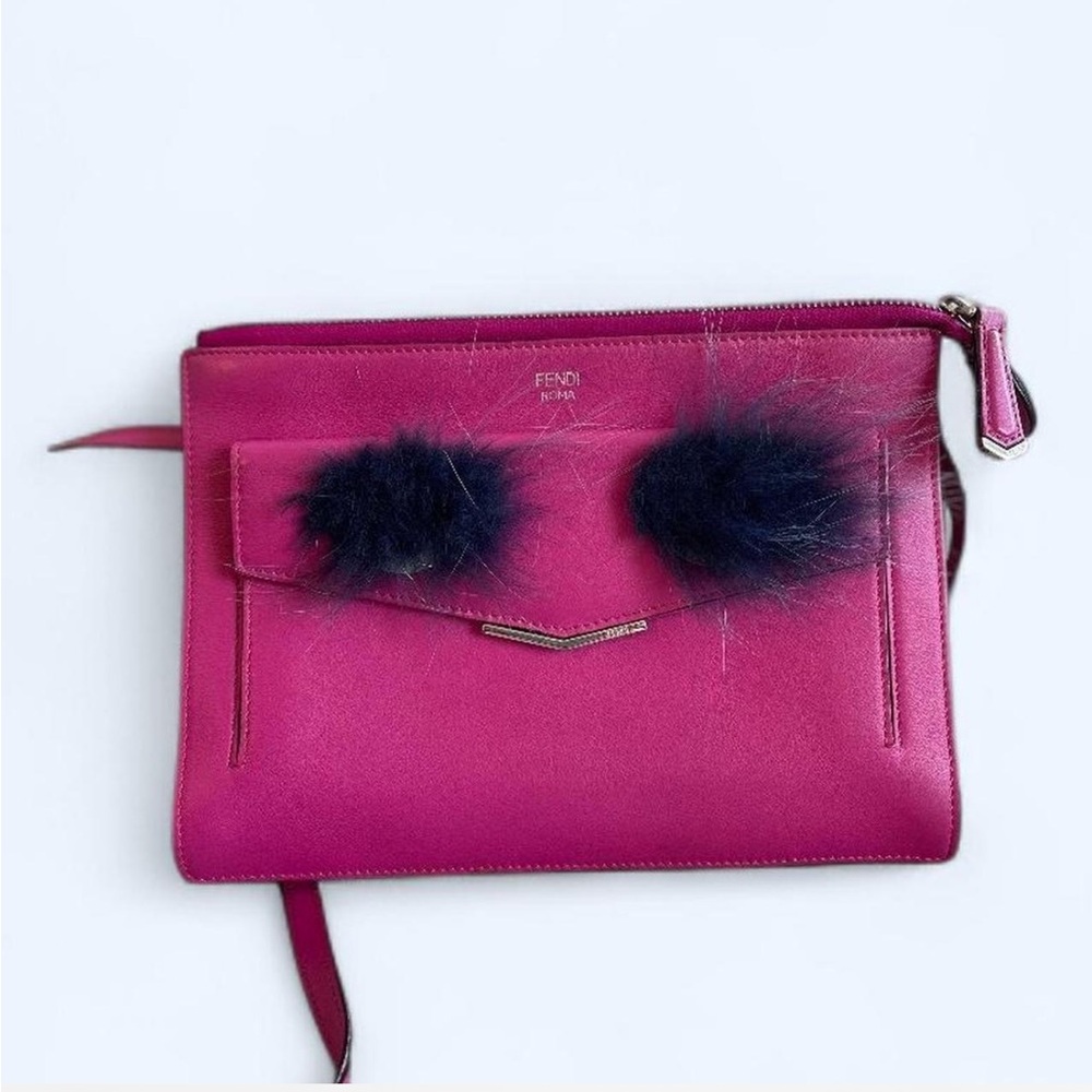 Fendi Vitello Fox fur Monster eyes bag
